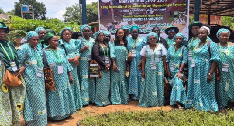 Femmes rurales participant au Camp international de formation en agroécologie paysanne à Niaguis