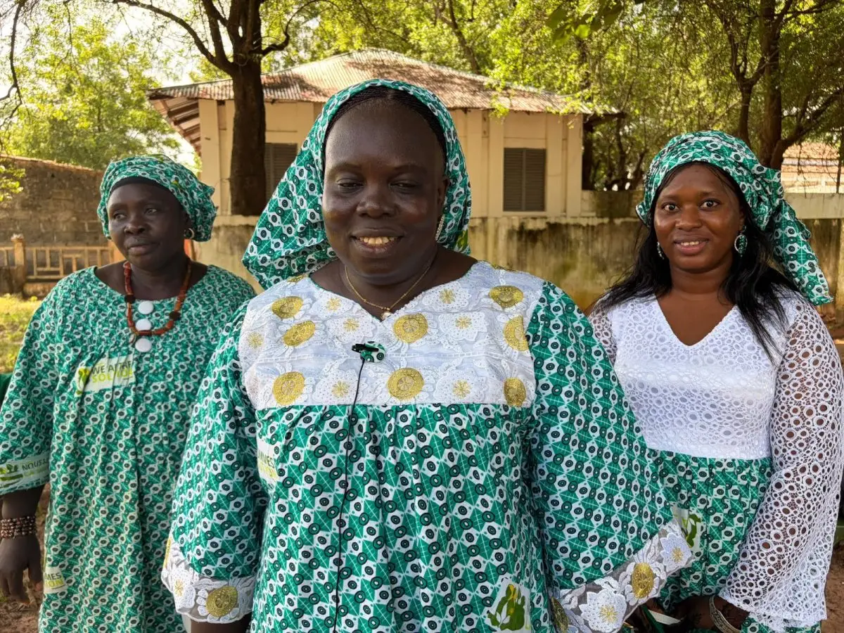 Trois femmes du mouvement Nous sommes la solution à Sédhiou lors de la journée mondiale de l’alimentation